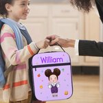 Personalised Cartoon Characters Insulated Lunch Bag with Name Daily Travel Back to School Birthday Gift for Boys Girls