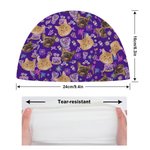 Bonnet de natation personnalisé Flamingo Dolphin Bouquet 1-3 Photos de visage Bonnet de natation confortable Accessoires de natation Cadeau d'anniversaire pour hommes femmes adultes