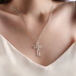 Personligt Psalm Bibel Vers Kors Halsband Smycken Födelsedag Religiös Dopgåva för Kvinnor Kristna