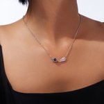 Personalisierte Engelsflügel Foto Projektion Halskette mit Ich liebe dich in 100 Sprachen Sympathie Memorial Geschenk für Frauen