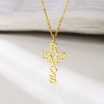 Personligt Psalm Bibel Vers Kors Halsband Smycken Födelsedag Religiös Dopgåva för Kvinnor Kristna