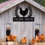 Personalized Chicken Coop Quack House Multicolor Metal Sign with Text and Date Wall Art Farm Decor Birthday Gift for Farmers Family