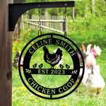 Personalized Chicken Coop Quack House Multicolor Metal Sign with Text and Date Wall Art Farm Decor Birthday Gift for Farmers Family