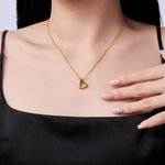 Personalized Zircon Angel Wing Photo Projection Necklace Dainty Jewelry Anniversary Birthday Memorial Gift for Women