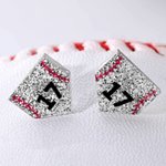 Personalized Glitter Baseball Softball Sports Stud Earrings with Numbers Birthday Anniversary Game Day Gift for Cheer Mom Sports Fans