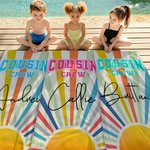 Personlig Cousin Crew Vintage Sunray Overdimensjonert hurtigtørkende badehåndkle med navn Beach Party Travel Essentials Bursdagsgave til familie fetter