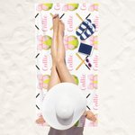 Toalla de playa de microfibra de secado rápido y tamaño extragrande con nombre para los amantes del deporte.