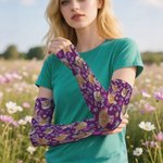 Personalisierte Flamingo Delphin 1-3 Gesicht Fotos Kühlung Arm Ärmel Sonnenschutz Eis Ärmel Outdoor-Accessoires Geburtstag Geschenk für Familie Freunde