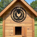Personalized Chicken Coop Quack House Multicolor Metal Sign with Text and Date Wall Art Farm Decor Birthday Gift for Farmers Family