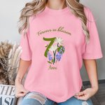 Personalizada Nacimiento Flor Insecto Camiseta con Nombre y Texto Accesorios de Viaje Diario Aniversario Cumpleaños Regalo para Mujeres