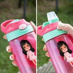 Bouteille d'eau personnalisée avec nom et date Cadeau de mariage pour les filles d'honneur Porteurs d'anneaux