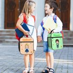 Personalised Cartoon Characters Insulated Lunch Bag with Name Daily Travel Back to School Birthday Gift for Boys Girls