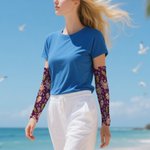 Personalisierte Flamingo Delphin 1-3 Gesicht Fotos Kühlung Arm Ärmel Sonnenschutz Eis Ärmel Outdoor-Accessoires Geburtstag Geschenk für Familie Freunde