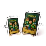 Personalized Funny 3D Cartoon Character Photo Poster Wooden Framed Painting with Title Home Decor Birthday Gift for Couple Family