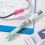 Bolígrafo retráctil 4 en 1 con purpurina y nombre de la enfermera Regalo de cumpleaños para el personal médico en la Semana de la Enfermería