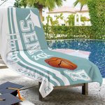 Serviette de plage surdimensionnée à séchage rapide avec nom de l'école et année Cadeau de fin d'études pour diplômés