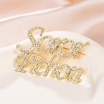 Gepersonaliseerde Bling naam kapel pin Broche Suit accessoire verjaardagscadeau voor nieuwe Sorority leden meisjes