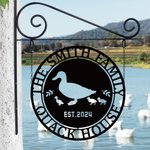 Personalized Chicken Coop Quack House Multicolor Metal Sign with Text and Date Wall Art Farm Decor Birthday Gift for Farmers Family