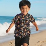 Personalised Dog Cat Character 1-3 Face Photos Flamingo Dolphin Shirt Set Beach Party Birthday Gift for Family Pet Lover