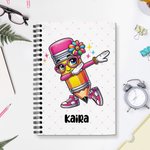 Cuaderno de espiral A5 personalizado con nombre y 120 páginas rayadas Regalo de cumpleaños de vuelta al cole para niños y niñas