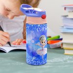 Personalisierte 3D Cartoon Ballett Mädchen Name 12 oz Wasserflasche mit Griff und Stroh Geburtstag zurück zu Schule Geschenk für Mädchen