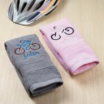 Personalised Embroidered Cycling Super Absorbent 100% Cotton Sport Towel with Name Birthday Race Day Gift for Cyclist