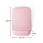 Boîte à Bijoux en Cuir Personnalisée avec Personnage Nom Fleur de Naissance Miroir de Maquillage LED Tricolore Cadeau Anniversaire Fête pour Femme Ami