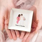 Henkilökohtainen morsiamen äiti Cartoon Character Trinket korut lautasen nimi Home Decor häät Bridal Shower lahja morsian äiti