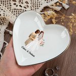 Henkilökohtainen morsiamen äiti Cartoon Character Trinket korut lautasen nimi Home Decor häät Bridal Shower lahja morsian äiti