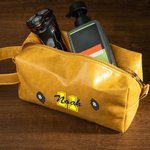 Personalized Cracked Ball Waterproof PU Leather Toiletry Bag with Name Number and Portable Handle Travel Essentials Birthday Gift for Sports Lovers