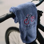 Personalised Embroidered Cycling Super Absorbent 100% Cotton Sport Towel with Name Birthday Race Day Gift for Cyclist