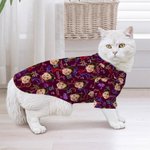 Personalized 1-3 Face Photos Fluorescent Pattern Pet Shirt Birthday Anniversary Gift for Dog Cat Lovers