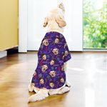 Personalized 1-3 Face Photos Fluorescent Pattern Pet Shirt Birthday Anniversary Gift for Dog Cat Lovers