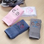 Personalised Embroidered Cycling Super Absorbent 100% Cotton Sport Towel with Name Birthday Race Day Gift for Cyclist