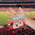 Personalized Ice Cream Drip  Acrylic Keychain Bag Tag withText Baseball Team Birthday Gift for Baseball Player Coach Fan