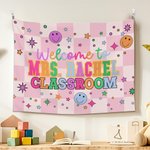 Tapiz personalizado de bienvenida al cole con nombre Bonita decoración para el aula Regalo de vuelta al cole para profesores