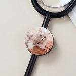 Personalized Pet Character Photo Stethoscope ID Tag Nurses Week Graduation Thanks Gift for Doctor Nurse Medical Students