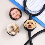 Personalized Pet Character Photo Stethoscope ID Tag Nurses Week Graduation Thanks Gift for Doctor Nurse Medical Students