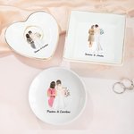 Henkilökohtainen morsiamen äiti Cartoon Character Trinket korut lautasen nimi Home Decor häät Bridal Shower lahja morsian äiti