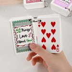 Personalised 52 Things I Love About You Playing Poker Cards with Box Long Distance Relationship Anniversary Gift for Couple