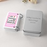 Personalised 52 Things I Love About You Playing Poker Cards with Box Long Distance Relationship Anniversary Gift for Couple