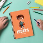 Gepersonaliseerd Cartoon Jongen Meisje Naam A5 Spiraal Notebook met 120 gelinieerde pagina's terug naar school Gift voor kinderen