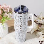 Personalizzato Multicolor Floral Mom 40 oz Tumbler con 1-8 nomi e cannuccia Accessori da viaggio Festa della mamma Regalo di compleanno per la mamma nonna