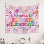 Tapiz personalizado de bienvenida al cole con nombre Bonita decoración para el aula Regalo de vuelta al cole para profesores