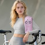 Personalised Embroidered Cycling Super Absorbent 100% Cotton Sport Towel with Name Birthday Race Day Gift for Cyclist