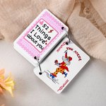 Personalised 52 Things I Love About You Playing Poker Cards with Box Long Distance Relationship Anniversary Gift for Couple