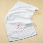 Personalised Embroidered Cycling Super Absorbent 100% Cotton Sport Towel with Name Birthday Race Day Gift for Cyclist