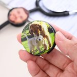 Personalized Pet Character Photo Stethoscope ID Tag Nurses Week Graduation Thanks Gift for Doctor Nurse Medical Students