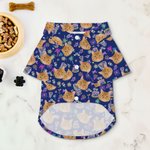 Personalized 1-3 Face Photos Fluorescent Pattern Pet Shirt Birthday Anniversary Gift for Dog Cat Lovers