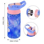 Personalisierte 3D Cartoon Ballett Mädchen Name 12 oz Wasserflasche mit Griff und Stroh Geburtstag zurück zu Schule Geschenk für Mädchen